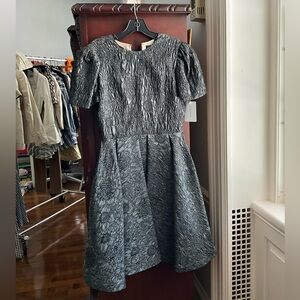 Grey Metallic Short Dress NWT